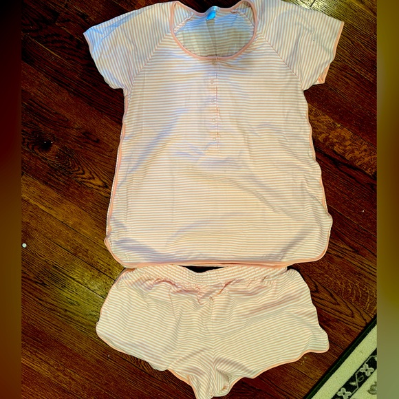 Lake Other - Lake Maternity Pajamas in English Rose Stripe Sz Medium